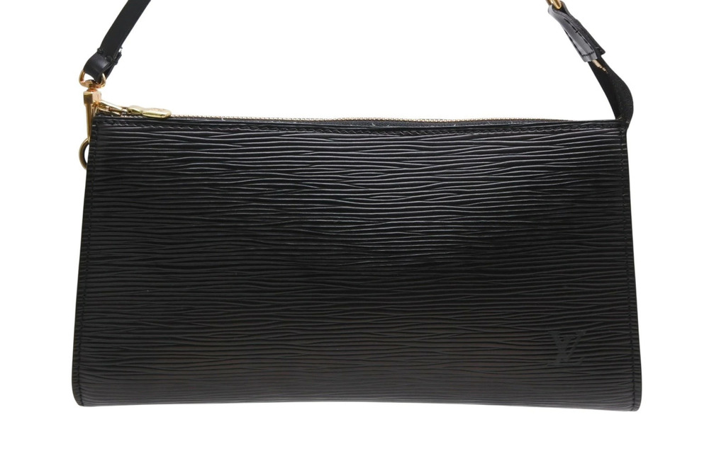 LOUIS VUITTON Pochette Accessoires Accessory Pouch Clutch Epi Black